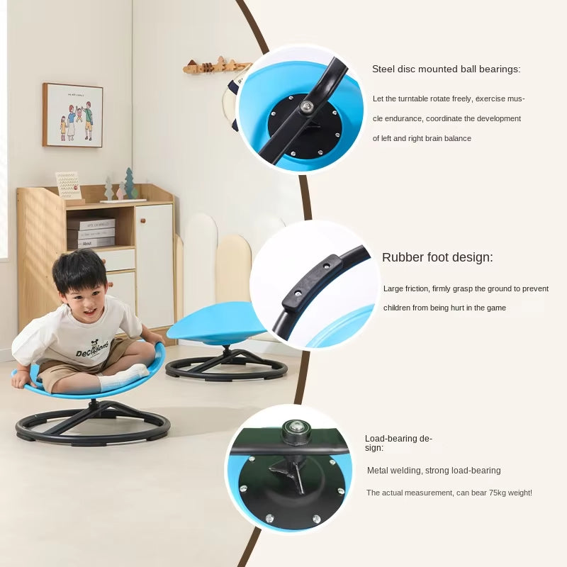 Round Balance Swivel Chair Children'S Sensory Training Equipment Home Vestibular Physical Kindergarten Swivel Chair Teaching Toy